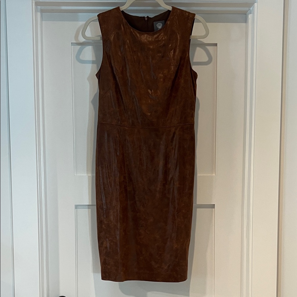 Vince Camuto Rich Brown Midi Dress